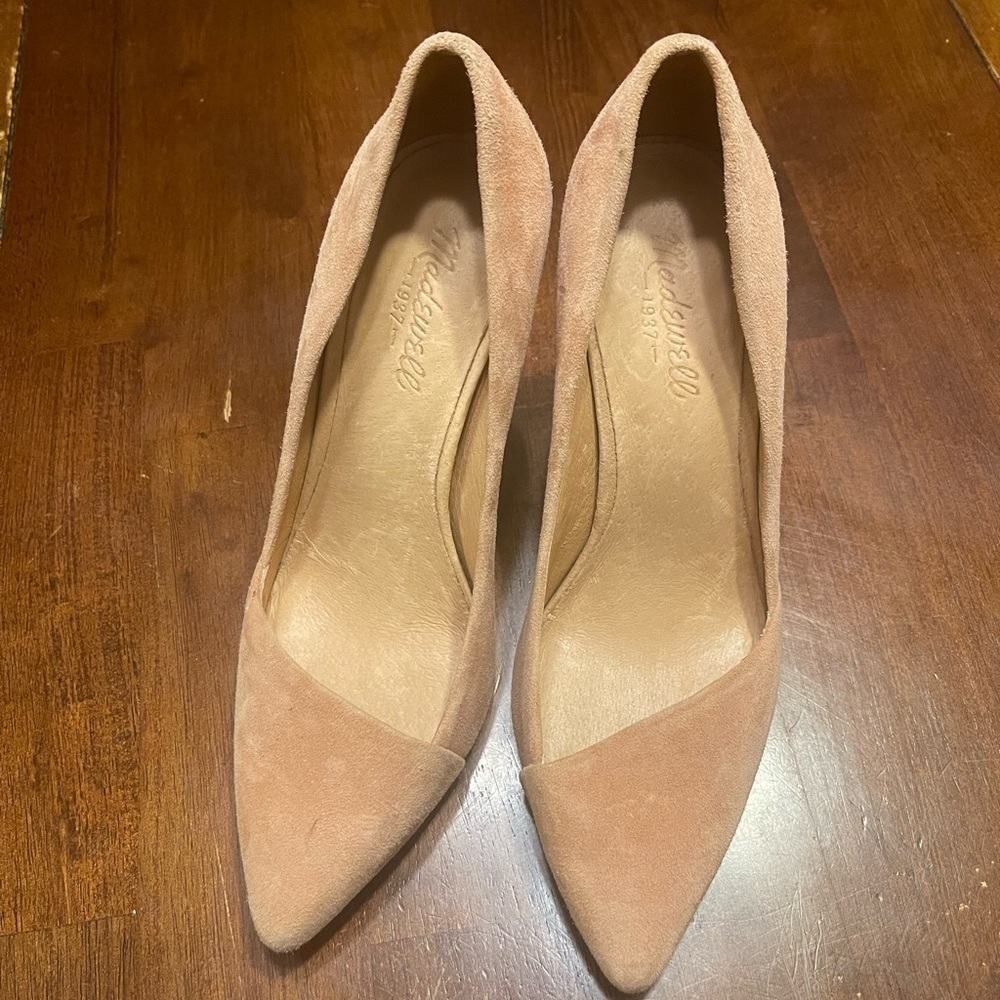 MADEWELL Mira Heel in light pink suede. Size 8.5 - Picture 2 of 8